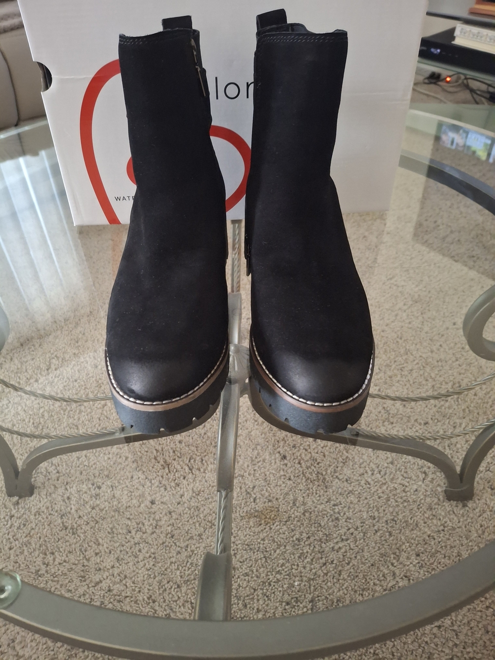 Blondo Black Platform Ankle Booties